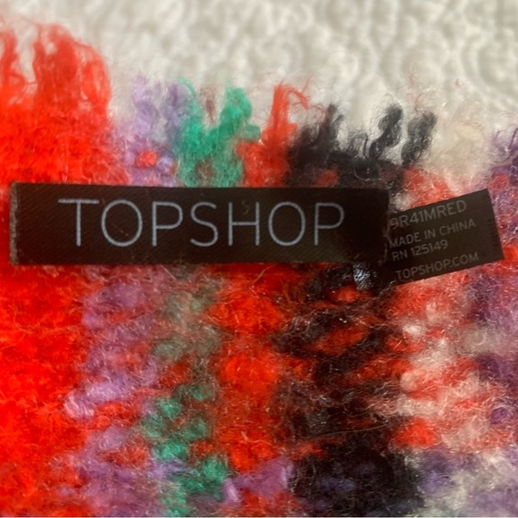 Top shop plaid  Warm Winter fuzzy Neck Scarf - Picture 4 of 6